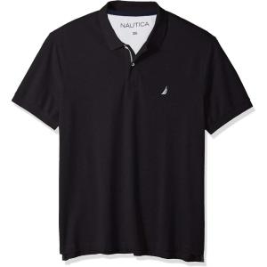 imageNautica Mens Big ampamp Tall Short Sleeve Stretch Solid Deck Polo ShirtTrue Black