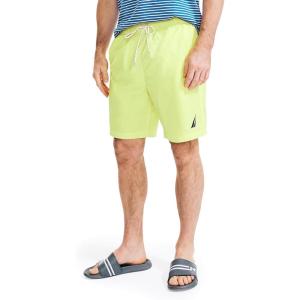 imageNautica Mens Solid Quick Dry Classic Logo Swim TrunkBlazing Yellow 1