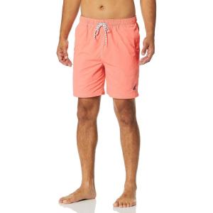 imageNautica Mens Solid Quick Dry Classic Logo Swim TrunkPale Coral