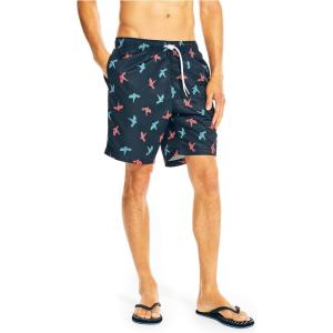 imageNautica Mens Standard Sustainably Crafted 8quot Parrot Print QuickDry SwimNavy
