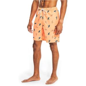 imageNautica Mens Standard Sustainably Crafted 8quot Parrot Print QuickDry SwimNectarine