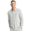 imageNautica Mens Classic Fit LongSleeve Deck PoloSmoke Grey