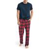 imageNautica Mens Plaid Flannel Pajama Pant SetNavy