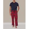 imageNautica Mens Plaid Flannel Pajama Pant SetNavy