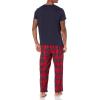 imageNautica Mens Plaid Flannel Pajama Pant SetNavy