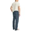 imageNautica Mens Plaid Flannel Pajama Pant SetOatmeal Heather