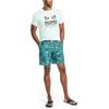 imageNautica Mens Standard Sustainably Crafted 8quot Tropical Print QuickDry SwimRich Teal
