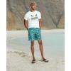 imageNautica Mens Standard Sustainably Crafted 8quot Tropical Print QuickDry SwimRich Teal