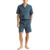 imageNautica Mens Sustainably Crafted Plaid Poplin Sleep ShortEnsign Blue
