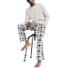 imageNautica mens Sustainably Crafted Plaid Fleece Sleep PantGray