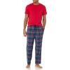 imageNautica Mens Plaid Flannel Pajama Pant SetNautica Red