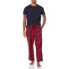 imageNautica Mens Plaid Flannel Pajama Pant SetNavy