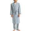 imageNautica Mens Sustainably Crafted Striped RobeEnsign Blue