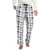 imageNautica mens Sustainably Crafted Plaid Fleece Sleep PantGray
