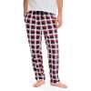 imageNautica mens Sustainably Crafted Plaid Fleece Sleep PantRio Red