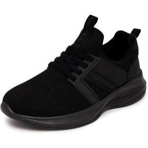 imageNautica Kids Sneaker Athletic SlipOn Bungee Running ShoesBoy  GirlBig KidLittle KidToddler  NeaveKappilBlackgerard