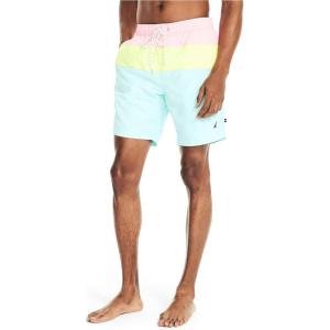 imageNautica Mens Colorblock QuickDry Swim ShortHighlight Pink