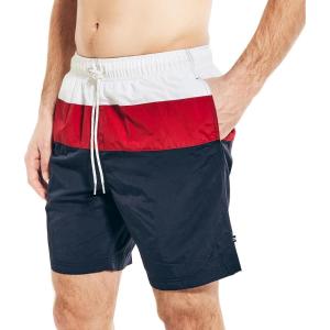 imageNautica Mens Colorblock QuickDry Swim ShortNavy