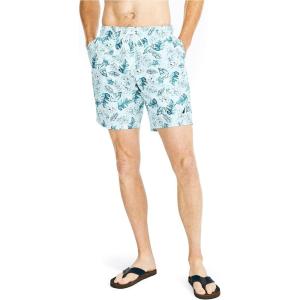 imageNautica Mens Standard Sustainably Crafted 8quot Tropical Print QuickDry SwimReel Aqua