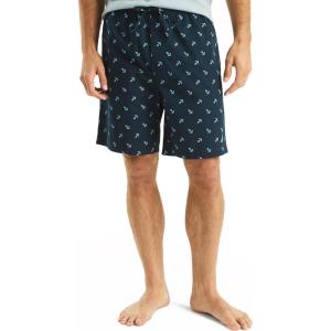 imageNautica Mens Sustainably Crafted Printed Poplin Sleep ShortMaritime Navy