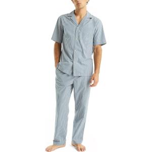 imageNautica Mens Sustainably Crafted Striped Poplin Sleep PantEnsign Blue