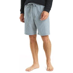 imageNautica Mens Sustainably Crafted Striped Poplin Sleep ShortEnsign Blue