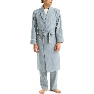 imageNautica Mens Sustainably Crafted Striped RobeEnsign Blue