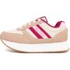 imageNautica Girls Sneakers  LaceUp Tennis Shoes Casual ampamp Comfortable for ToddlersToddler Little Kids ampamp Big Kids PlatformRegularBone Pink Bushplatform