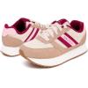 imageNautica Girls Sneakers  LaceUp Tennis Shoes Casual ampamp Comfortable for ToddlersToddler Little Kids ampamp Big Kids PlatformRegularBone Pink Bushplatform