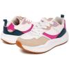 imageNautica Girls Sneakers  LaceUp Tennis Shoes Casual ampamp Comfortable for ToddlersToddler Little Kids ampamp Big Kids PlatformRegularPink Tan White