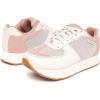 imageNautica Girls Sneakers  LaceUp Tennis Shoes Casual ampamp Comfortable for ToddlersToddler Little Kids ampamp Big Kids PlatformRegularWhite Mauveplatform