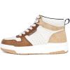 imageNautica Kids Sneaker LaceUp Fashion Shoe with BootLike High Top Design for Boys and Girls Big KidLittle Kid Sizes  HorizonIvory Tan