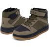 imageNautica Kids Sneaker LaceUp Fashion Shoe with BootLike High Top Design for Boys and Girls Big KidLittle Kid Sizes  HorizonOlive Black