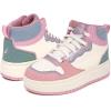 imageNautica Kids Sneaker LaceUp Fashion Shoe with BootLike High Top Design for Boys and Girls Big KidLittle Kid Sizes  HorizonPink Pastel Platform