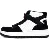 imageNautica Kids Sneaker LaceUp Fashion Shoe with BootLike High Top Design for Boys and Girls Big KidLittle Kid Sizes  HorizonWhite Black Red