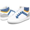 imageNautica Kids Sneaker LaceUp Fashion Shoe with BootLike High Top Design for Boys and Girls Big KidLittle Kid Sizes  HorizonWhite Blue Grey