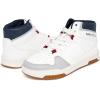 imageNautica Kids Sneaker LaceUp Fashion Shoe with BootLike High Top Design for Boys and Girls Big KidLittle Kid Sizes  HorizonWhite Gum