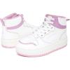 imageNautica Kids Sneaker LaceUp Fashion Shoe with BootLike High Top Design for Boys and Girls Big KidLittle Kid Sizes  HorizonWhite Pink Metallic