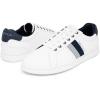 imageNautica Mens Casual Shoe Classic LaceUp Low Top Loafer Fashion Sneaker  in Medium ampamp Wide Width SizesWhite Grey Navyhenrey