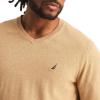 imageNautica Mens Classic Fit Navtech Soft VNeck SweaterBrown Heather