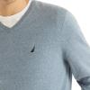 imageNautica Mens Classic Fit Navtech Soft VNeck SweaterDeep Anchor Blue Heather