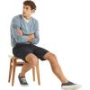 imageNautica Mens Classic Fit Navtech Soft VNeck SweaterDeep Anchor Blue Heather