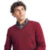 imageNautica Mens Classic Fit Navtech Soft VNeck SweaterFallWinter 2023 Biking Red