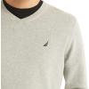 imageNautica Mens Classic Fit Navtech Soft VNeck SweaterNautica Grey Heather