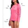 imageNautica Womens Standard Long Sleeve Rashguard UPF 30 Uv Sun Protection Swim ShirtLimeMulti