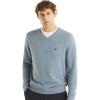 imageNautica Mens Classic Fit Navtech Soft VNeck SweaterDeep Anchor Blue Heather