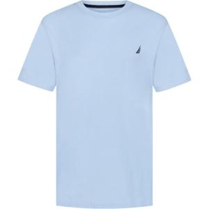 imageNautica Boys Short Sleeve Solid Crew Neck TShirt Soft Comfortable Relaxed FitBlue Bell
