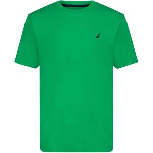 imageNautica Boys Short Sleeve Solid Crew Neck TShirt Soft Comfortable Relaxed FitBright Green