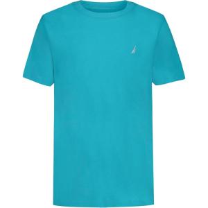 imageNautica Boys Short Sleeve Solid Crew Neck TShirt Soft Comfortable Relaxed FitCuracao