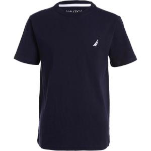 imageNautica Boys Short Sleeve Solid Crew Neck TShirt Soft Comfortable Relaxed FitSport Navy